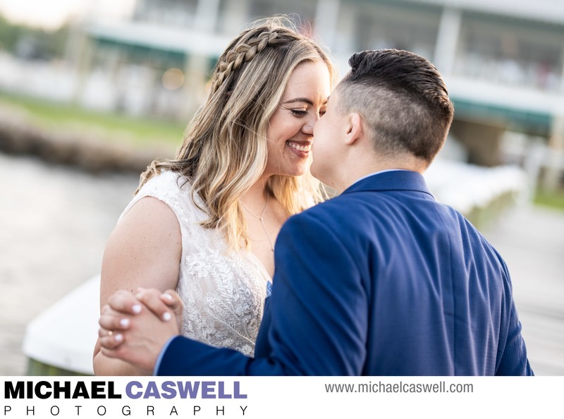 Wedding Portrait at the Bay Waveland Yacht Club