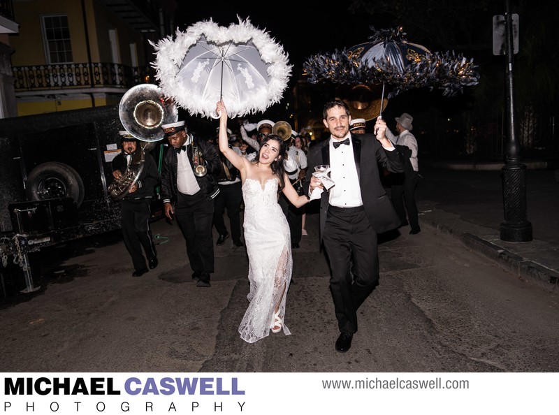 Second Line Parade French Quarter Wedding