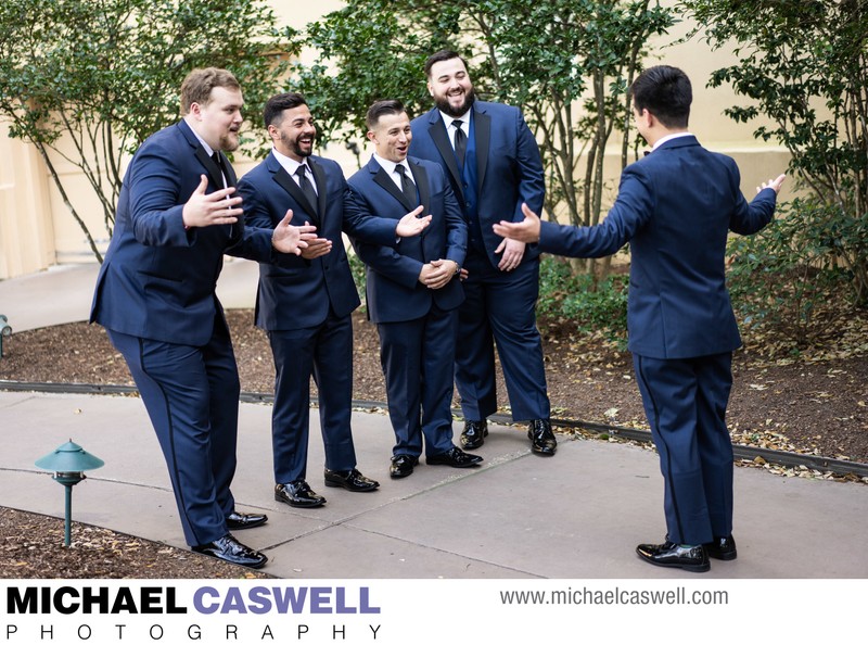 Groom and Groomsmen First Look