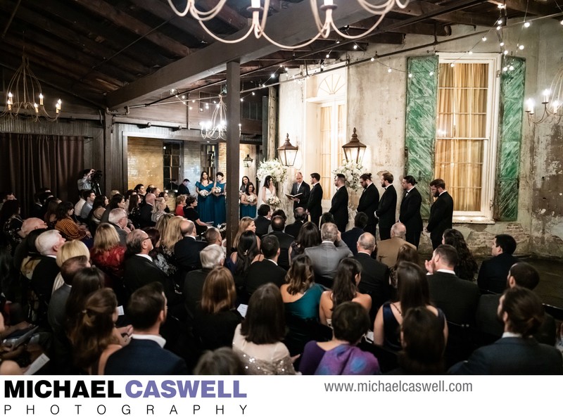 Wedding Ceremony in Latrobes Courtyard