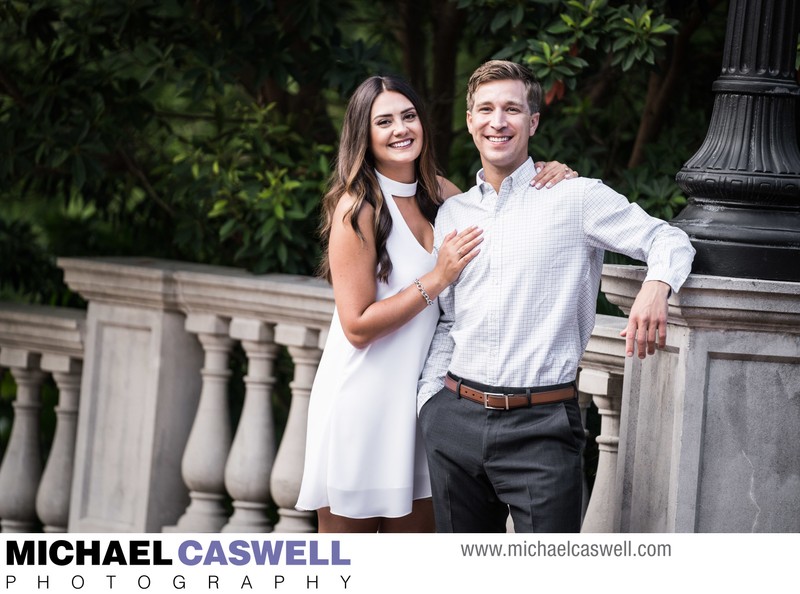 Engagement Portrait by Newman Bandstand in Audubon Park