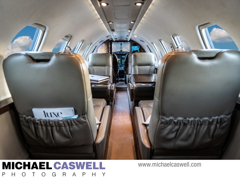 Interior of Cessna Citation V Private Jet