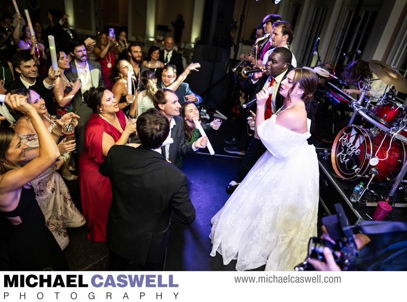 Bride Sings with Rouge Krewe Band at New Orleans Wedding