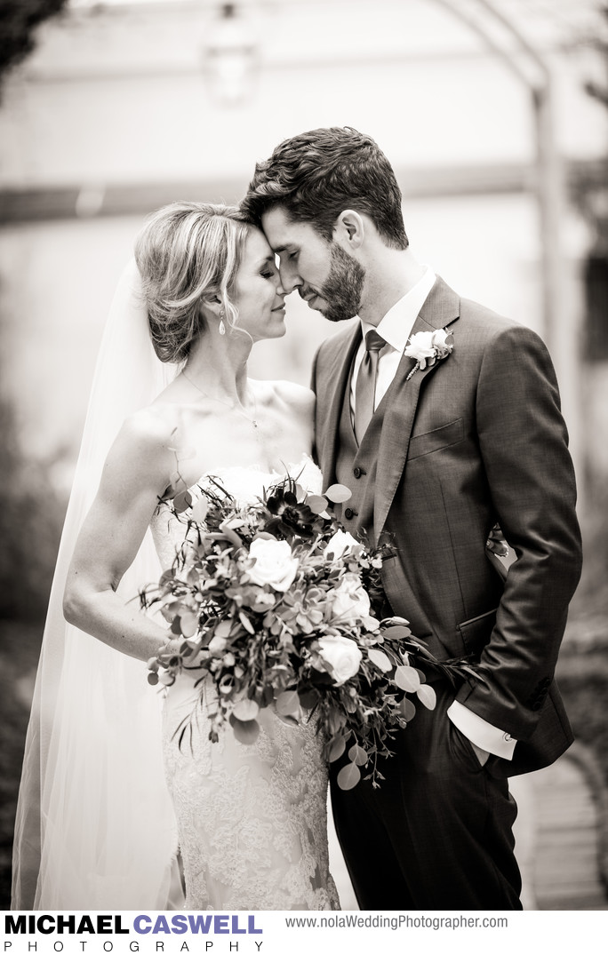 Newly Married Couple at Southern Hotel in Covington