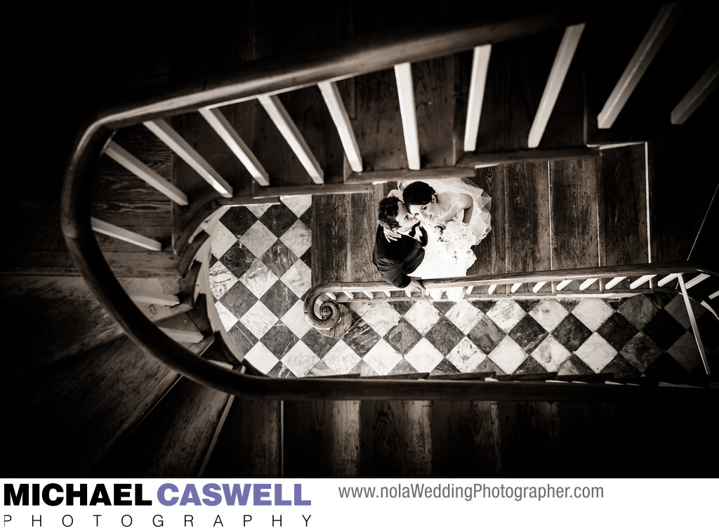 Latrobes on Royal Bride and Groom Portrait on Stairs