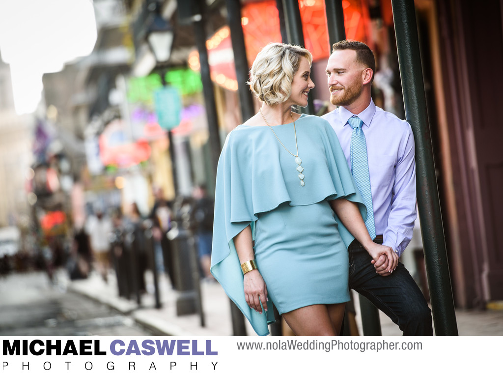 New Orleans Engagement Portrait in the French Quarter