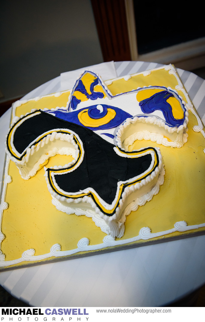 New Orleans Saints and LSU Groom's Cake
