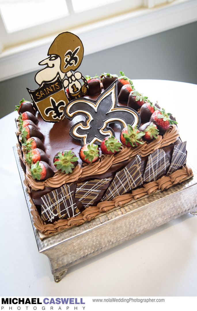 Saints groom's cake