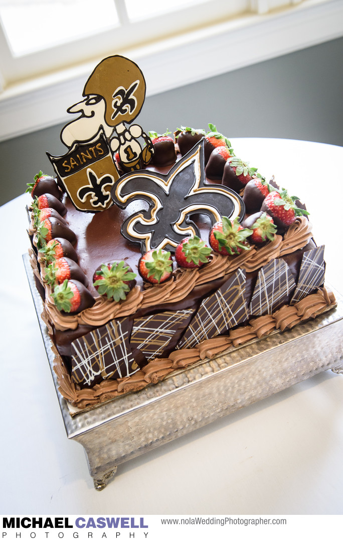 New Orleans Saints jersey cake