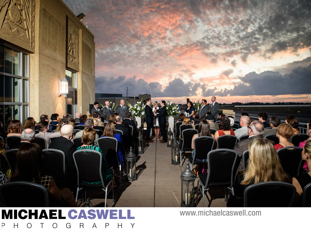 Ceremony at Messina's at the Terminal Lakefront Airport