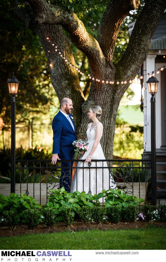 Bride and Groom at Compass Point Events