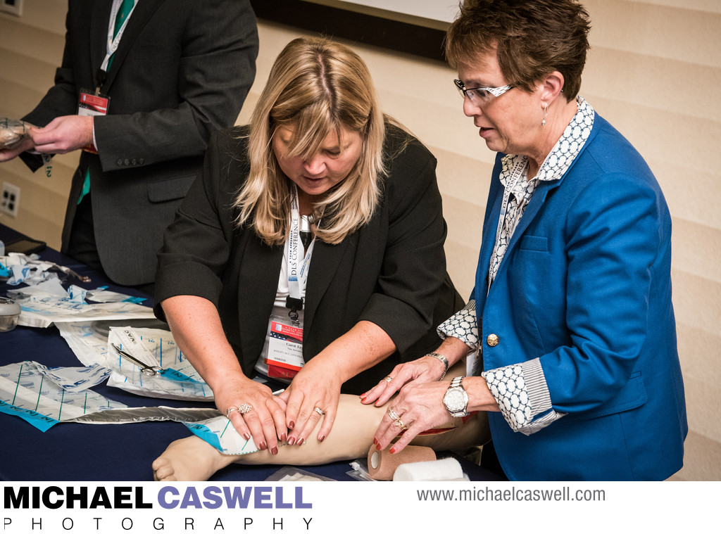Medical conference hands-on training session