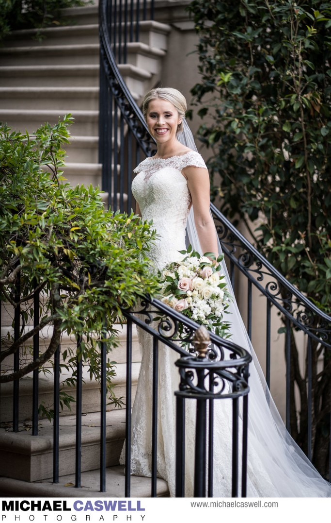 Bridal Portrait at Longue Vue House and Gardens