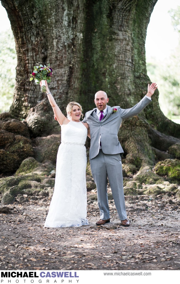 Bride and Groom at Tree of Life