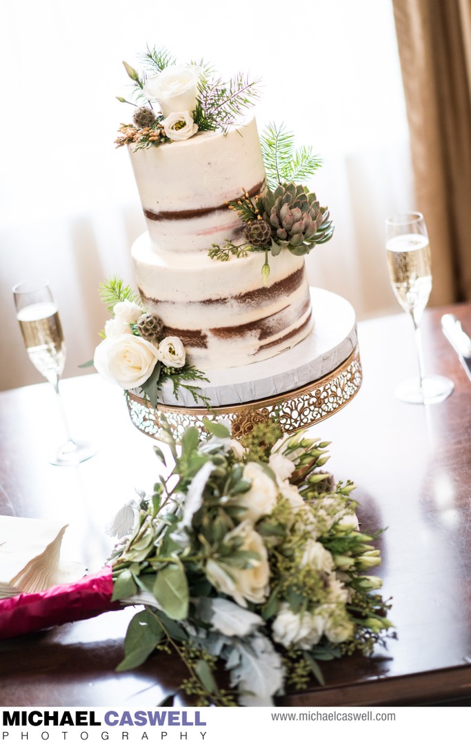 Sucre Naked Wedding Cake at The Roosevelt