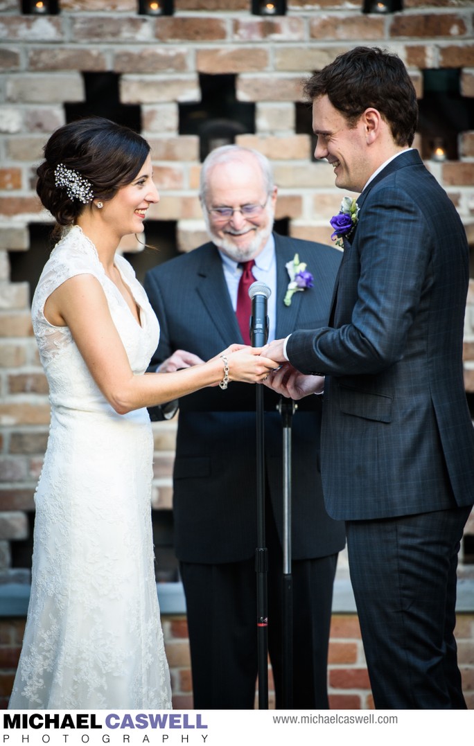 Bride and Groom at Maison Dupuy Wedding Ceremony