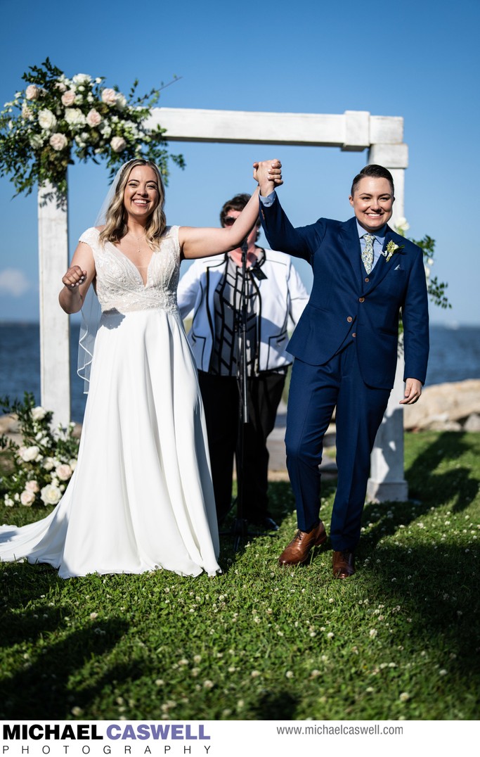 Wedding Ceremony at the Bay Waveland Yacht Club
