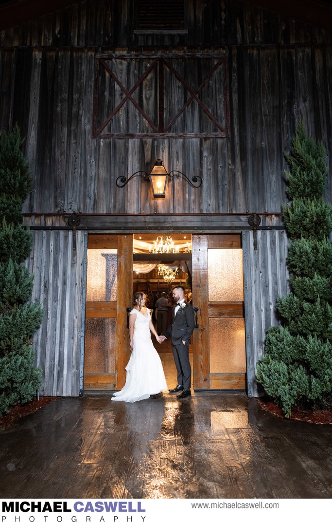 Bride and Groom Portrait at the Barn of Pearl River