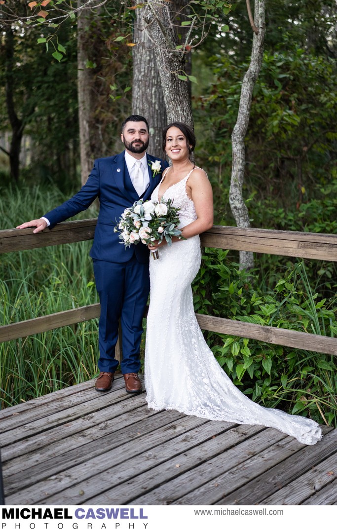 Portrait of Couple at Palmettos on the Bayou Wedding