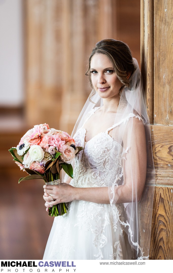 Close-Up of Bride at Livaudais Hall in New Orleans