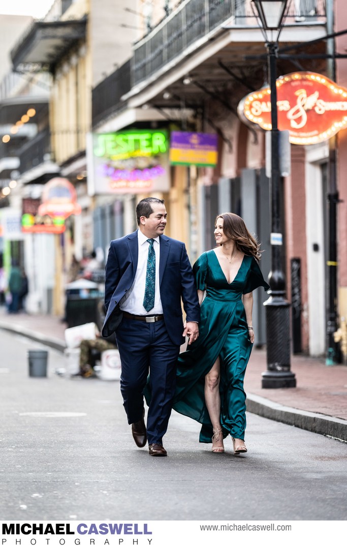 Couple Walking in French Quarter