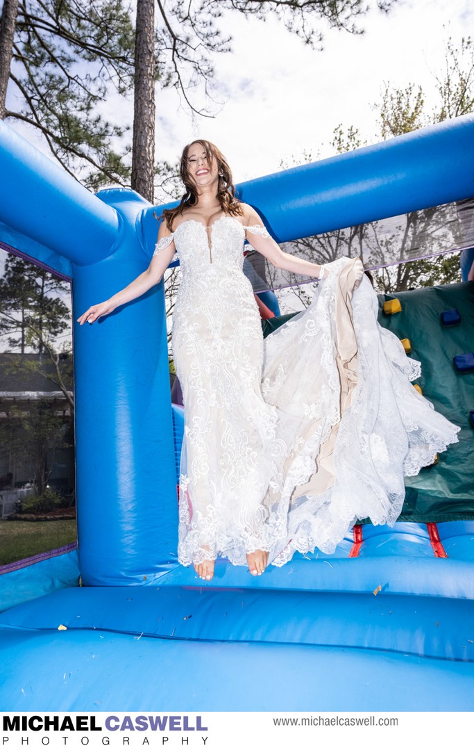 Bride in a Bounce House