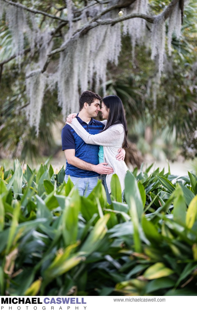 Engagement Portrait in Garden