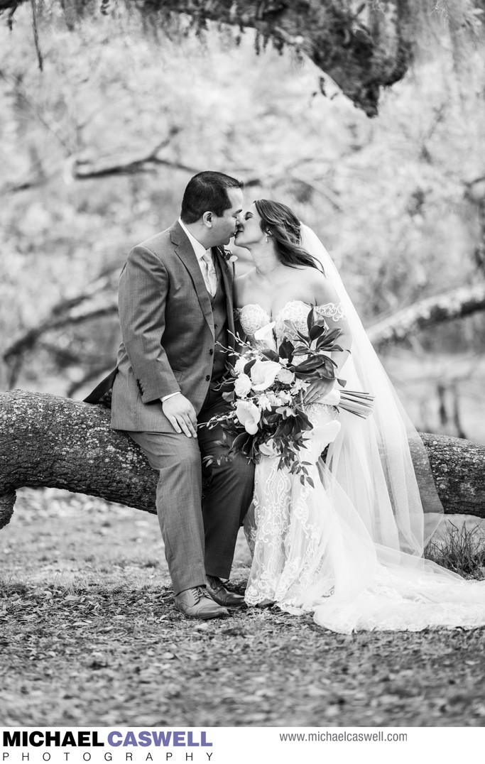 Bride and Groom at Fontainebleau State Park