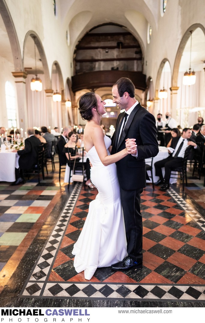 Couple's First Dance at Marigny Opera House Wedding