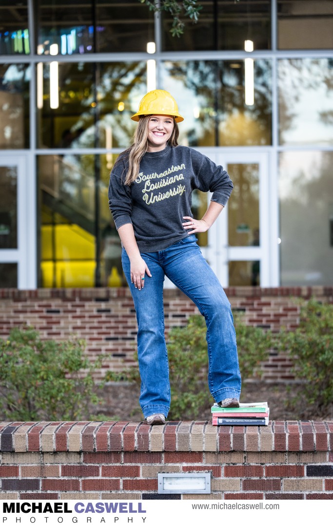 SELU Senior Portrait by Science & Technology Building