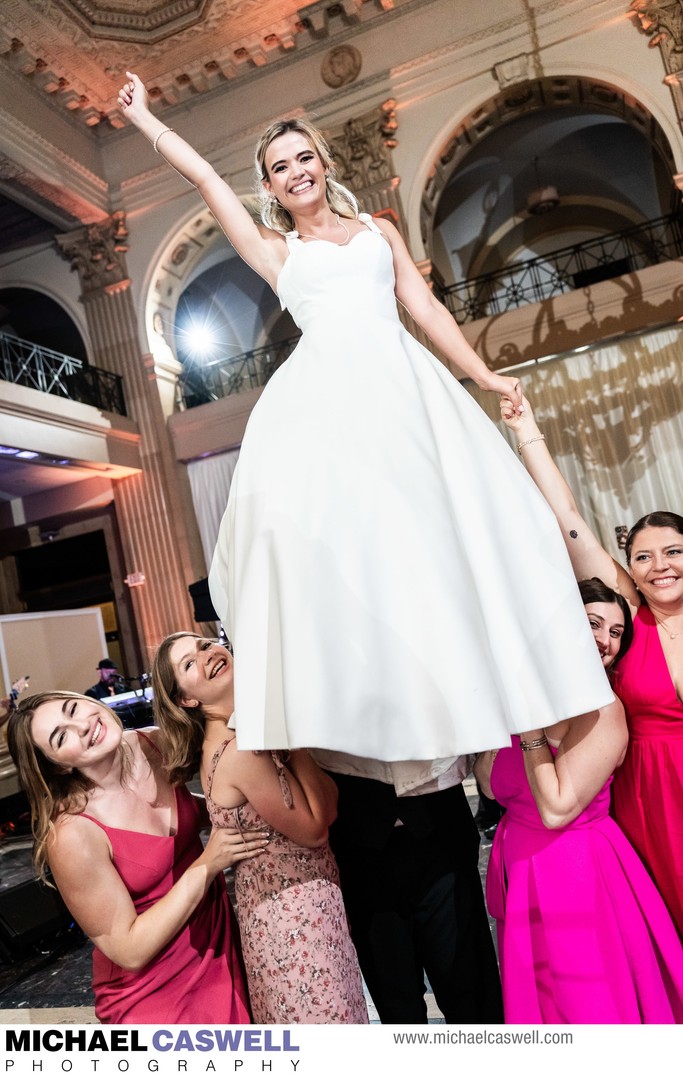 Bride Does Cheer Stunt