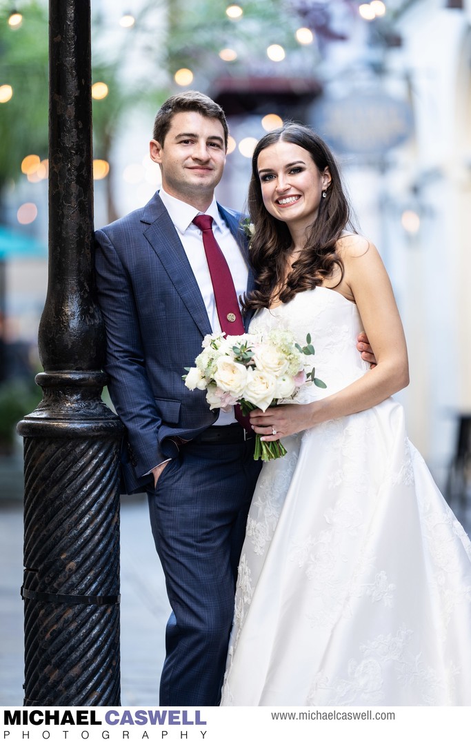 Bride and Groom in Exchange Alley