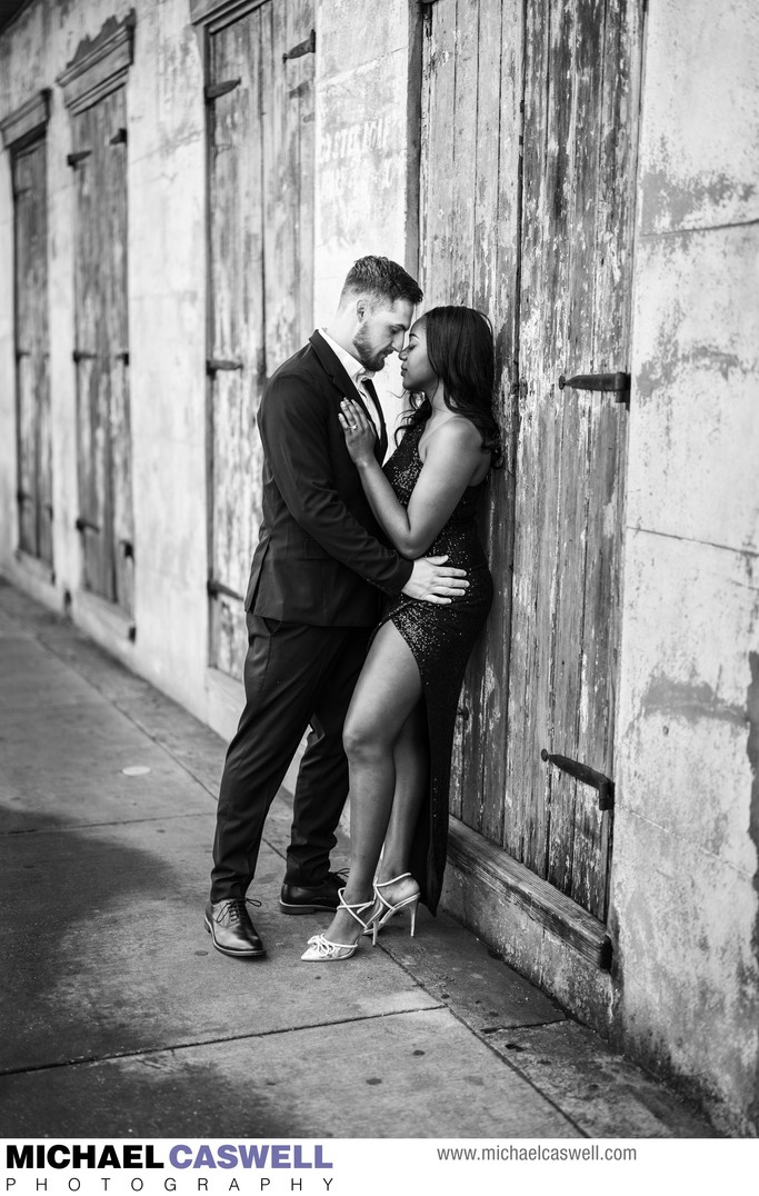 Passionate Engagement Portrait in the French Quarter