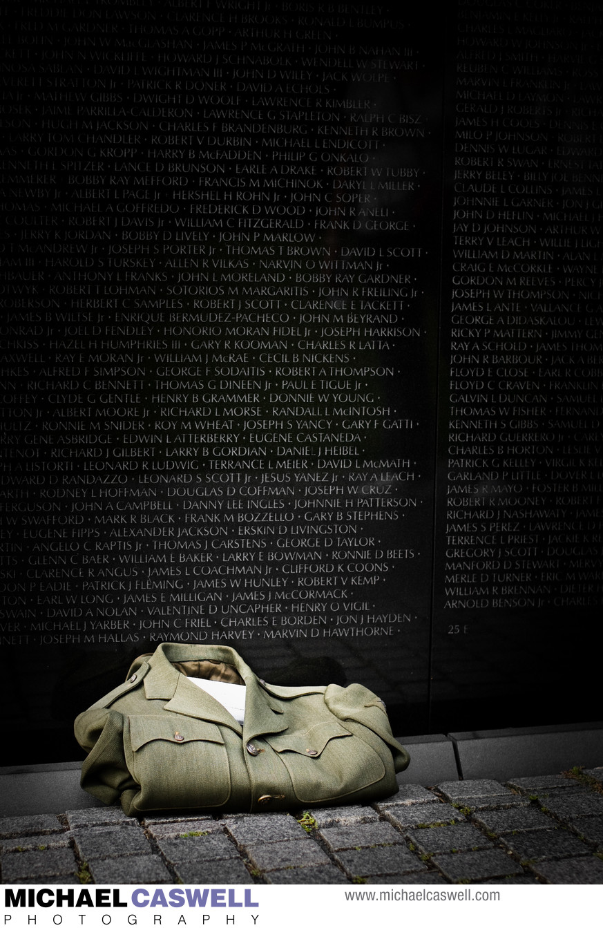 Uniform Left at Vietnam Memorial