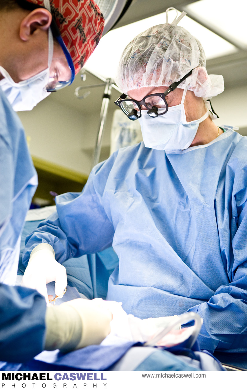 Surgeon performing operation