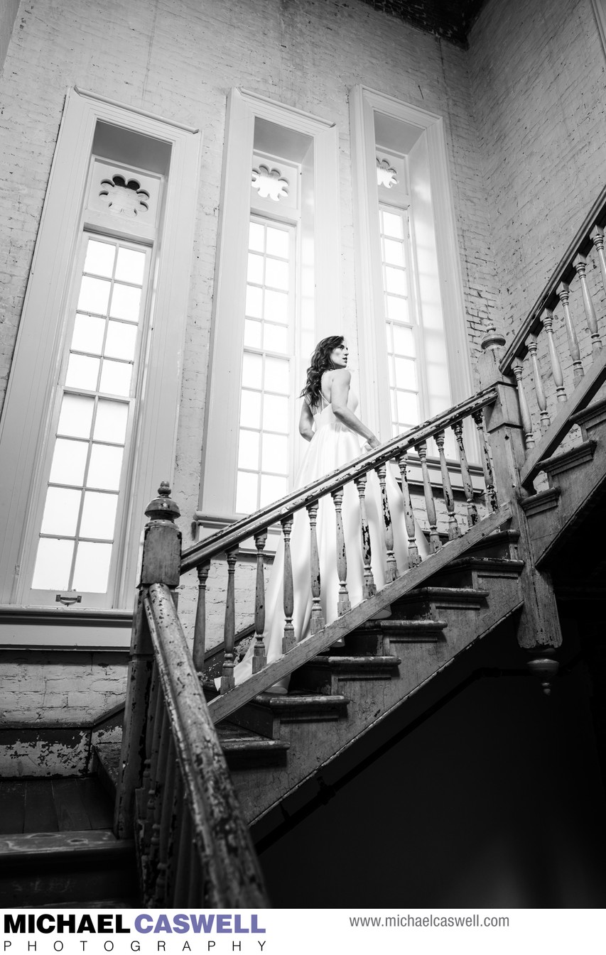 Bridal Portrait at Felicity Church in New Orleans