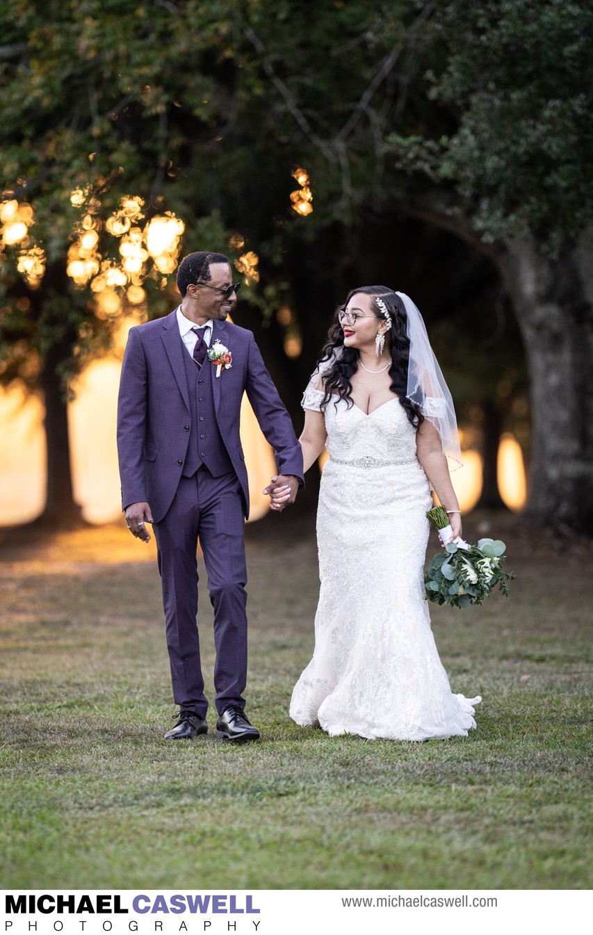 Portrait of Couple at Norris Oaks Wedding in Picayune