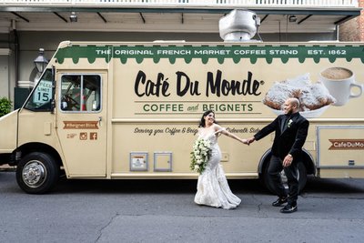 Cafe Du Monde Food Truck at Bourbon Orleans Wedding