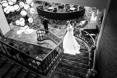 Westin Canal Place Wedding First Look in New Orleans