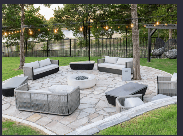 Dallas Furniture Photography – Patio Fireplace Seating