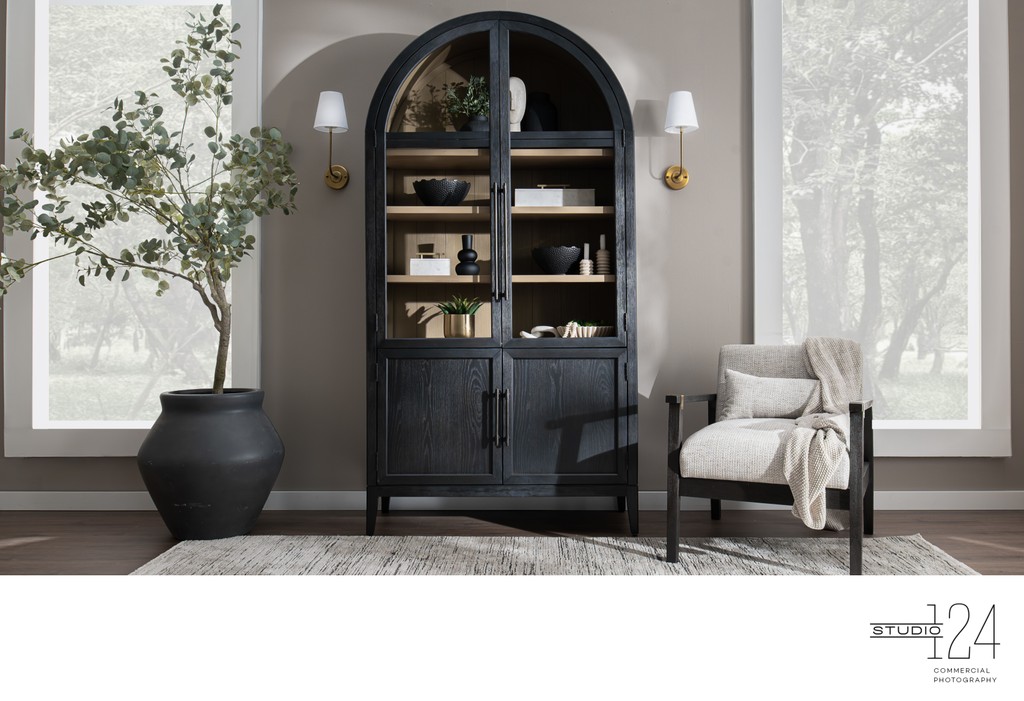Sleek Bookcase Curated Photography | Dallas Studio