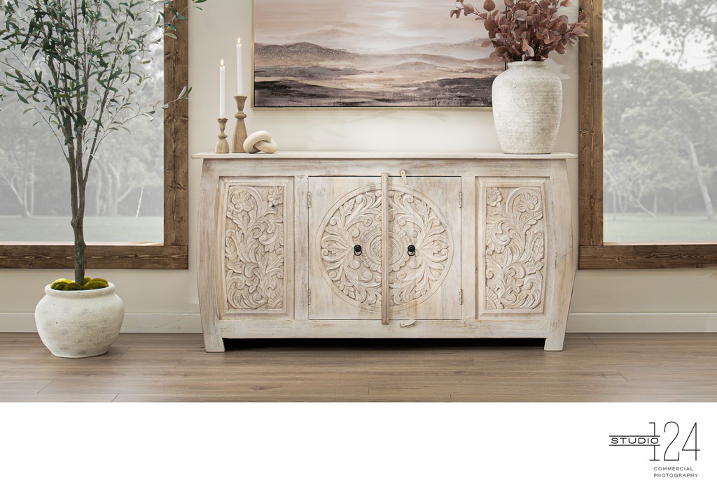 Designer Sideboard Photography Texas