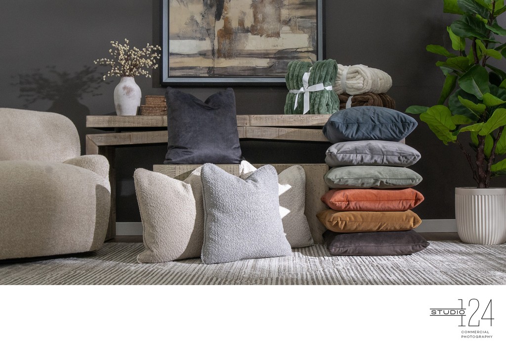 Contemporary styled with throw pillows in Dallas