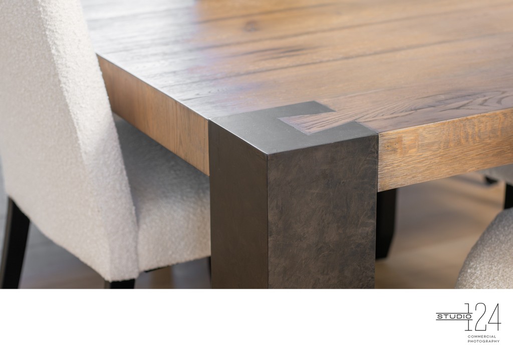 Editorial Table Corner Detail | Dallas Product Photo