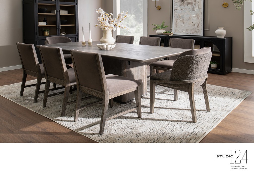 Dallas Commercial Photography of Styled Dining Room