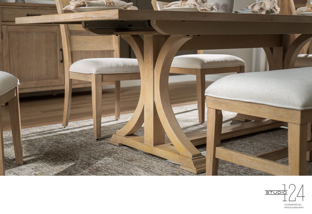 Modern Table Base Detail | Dallas Product Photography