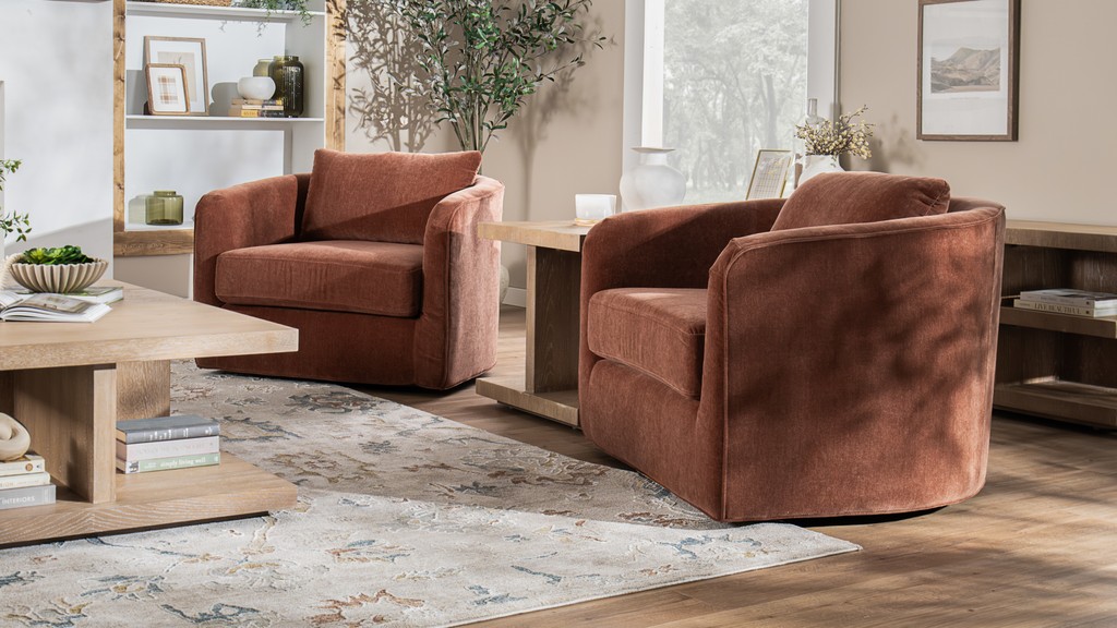 Pair of Armchairs with Framed Artwork | Designer Living Space