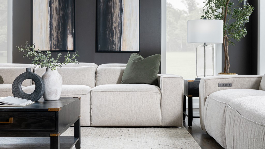 Dallas Commercial Photo of Modern White Recliner Sofa2