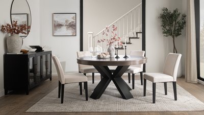 Round Dining Set Styled in Dallas Commercial Photo