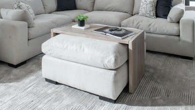 Accent ottoman with table